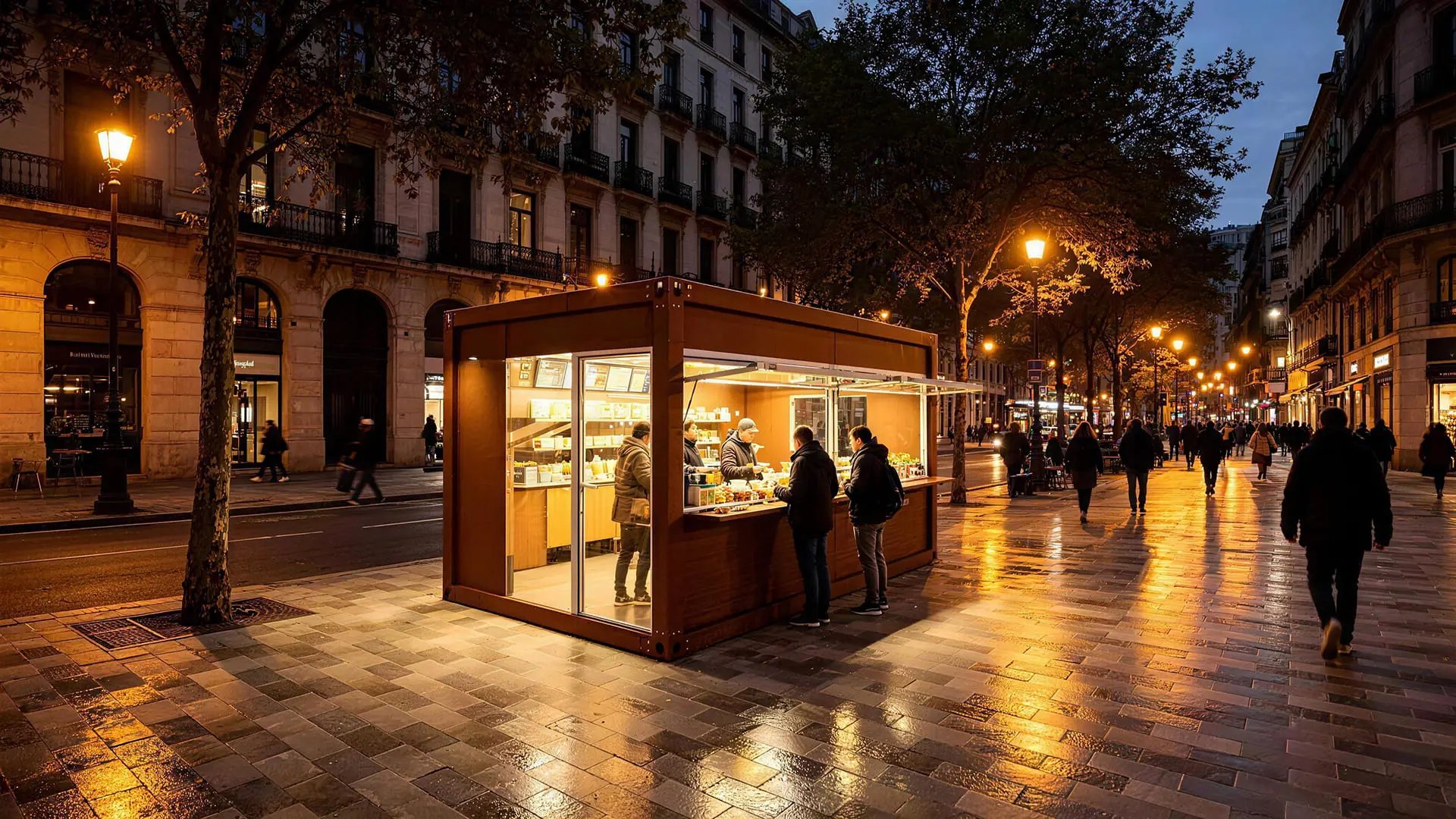 pop up shop in a container