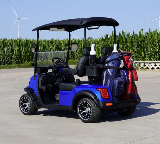 Electric golf cart with 10.1-inch CarPlay screen