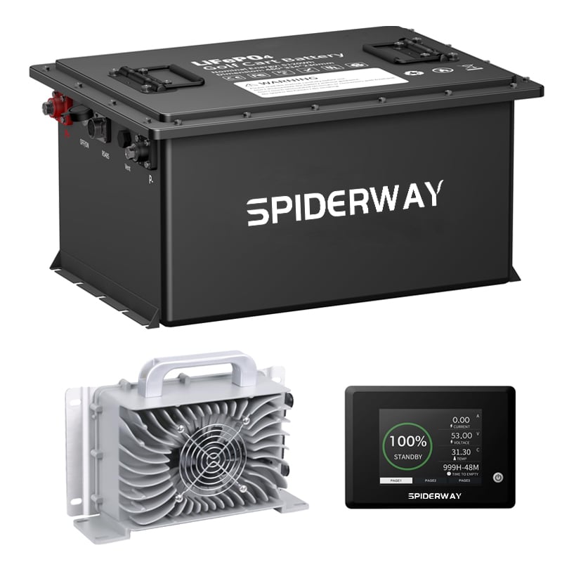 48V 105AH LiFePo4 golf cart battery with Bluetooth APP monitoring