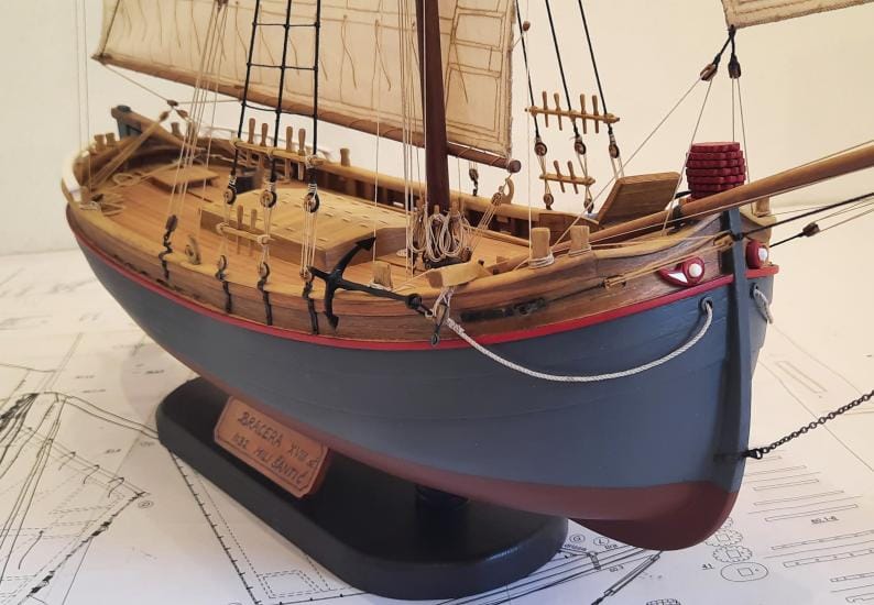 BRAZZERA wooden model ship kit components