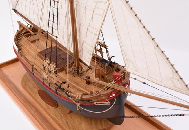 BRAZZERA model ship kit with embroidered sails