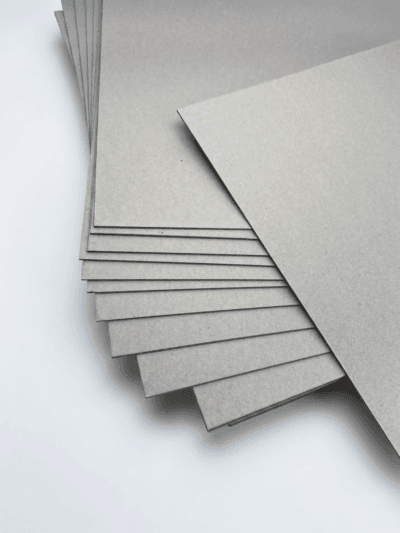 Double-sided light greyboard with clean die-cut edges