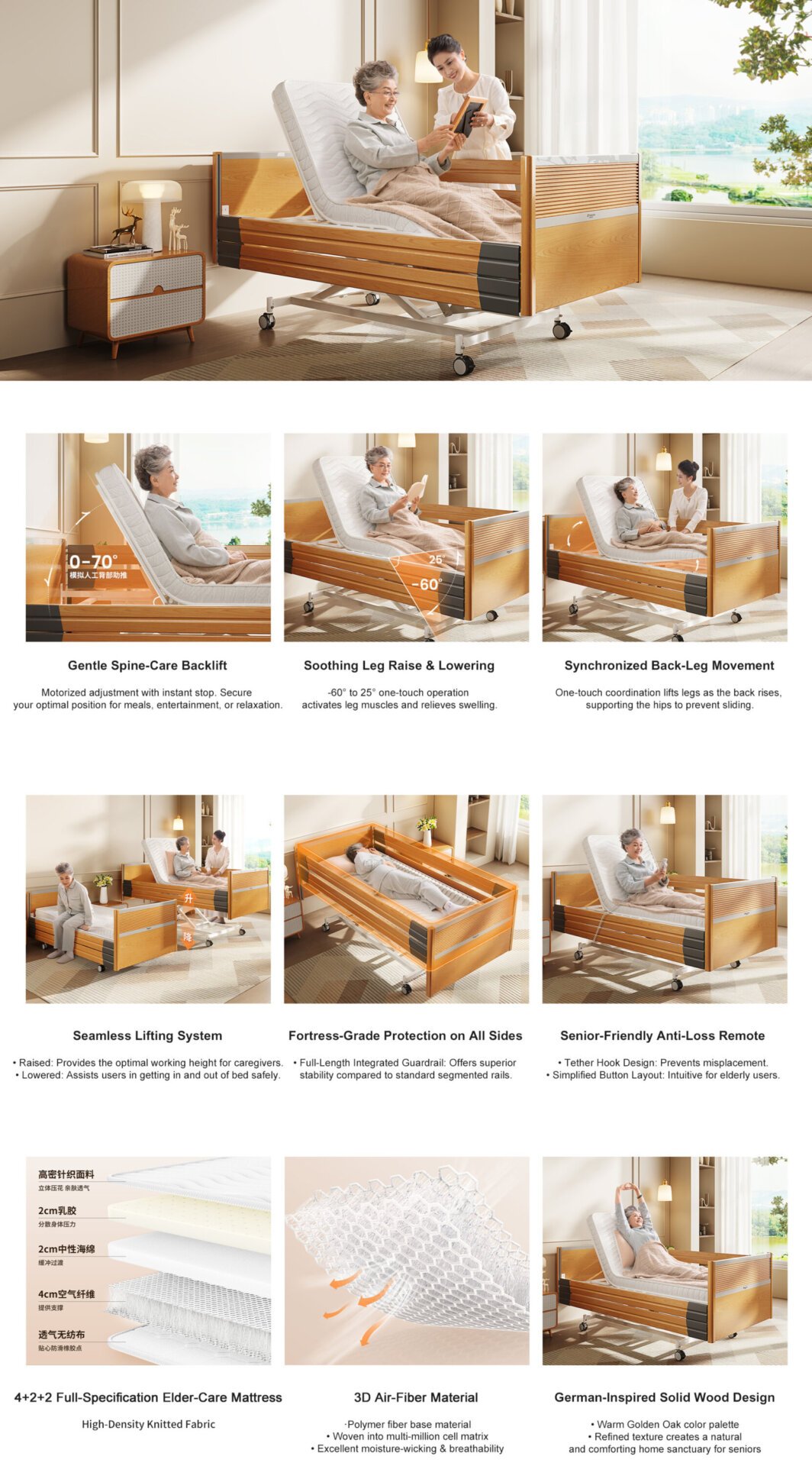 H41 Home Lift Nursing Bed