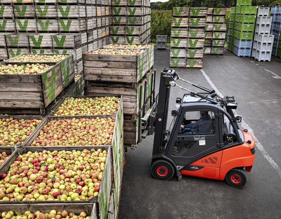 LiFePO4 battery in a compact farm forklift